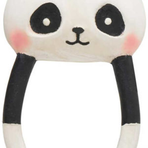 LANCO Medvídek Panda 10cm baby kousátko přírodní kaučuk pro miminko