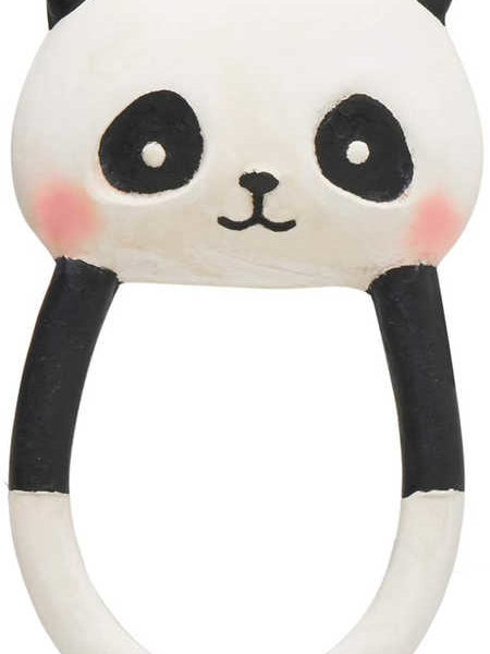 LANCO Medvídek Panda 10cm baby kousátko přírodní kaučuk pro miminko