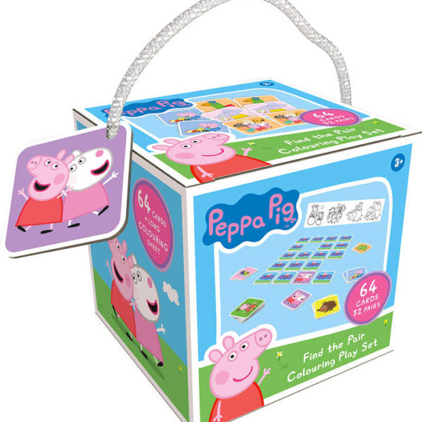 JIRI MODELS Pexeso na cesty Peppa Pig + omalovánky v krabičce