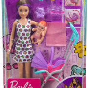 MATTEL BRB Barbie panenka chůva herní set s kočárkem a doplňky