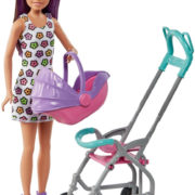 MATTEL BRB Barbie panenka chůva herní set s kočárkem a doplňky