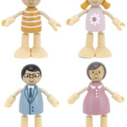 VIGA DŘEVO PolarB Rodinka set 4 figurky doplněk do domečku pro panenky