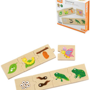 VIGA DŘEVO Puzzle čtyřdílné Evoluce baby skládačka 24 dílků