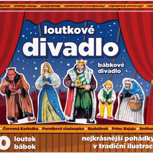 EFKO Divadlo loutkové 40 postaviček s doplňky 7 pohádek v krabici