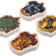 Mazaci guma tvarovaná erb kolejí Harry Potter set 4ks blister