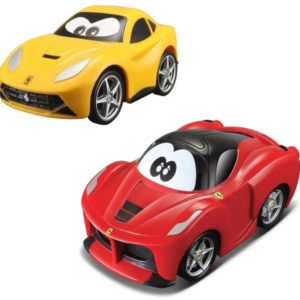 BBURAGO Auto Ferrari baby autíčko veselé s očima 2 druhy plast