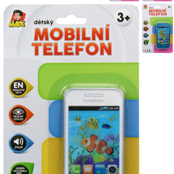 Telefon dětský mobilní 11cm smartphone na baterie 4 druhy Zvuk AJ