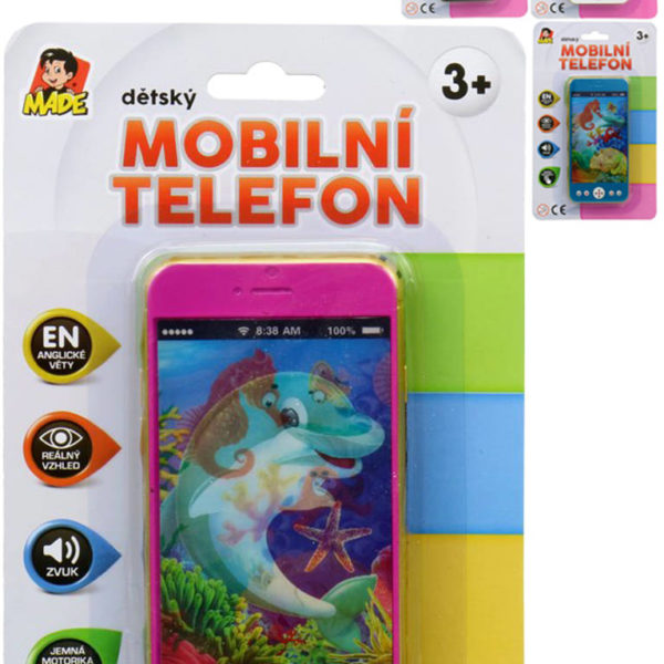 Telefon dětský mobilní 14cm smartphone na baterie 4 druhy Zvuk AJ