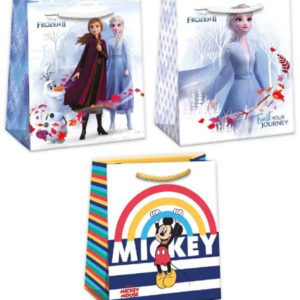 Taška dárková 23x32cm Frozen / Mickey Mouse karton 3 druhy