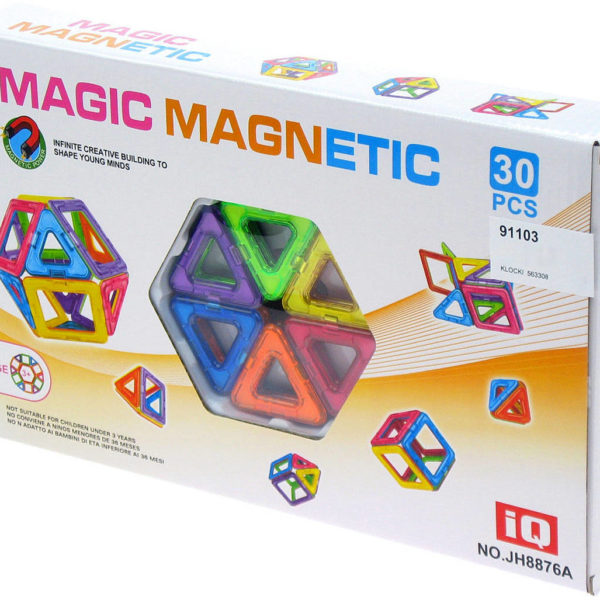 Stavebnice magnetická 30ks Magic Magnetic 30 dílků v krabici