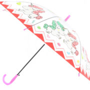 Deštník dětský jednorožci 67x86cm vystřelovací 3 barvy