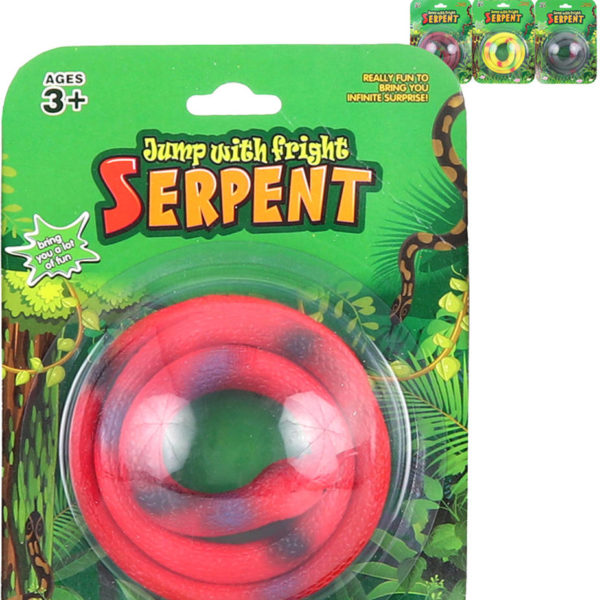 Had gumový stočený 70cm zvířátko natahovací strečové 6 barev na kartě