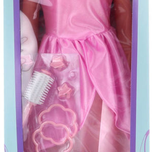 Panenka velká chodící 80cm chodička růžové šaty set s kadeřnickými doplňky