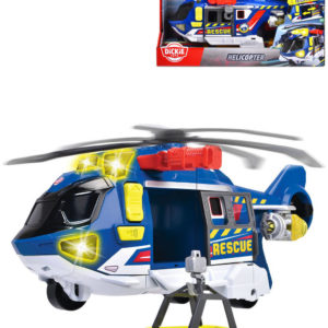 DICKIE Helikoptéra záchranářská 39cm funkční na baterie Světlo Zvuk