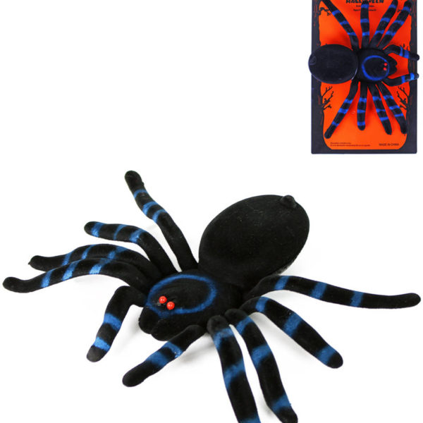 Zvířátko dekorace halloween pavouk velký na kartě plast