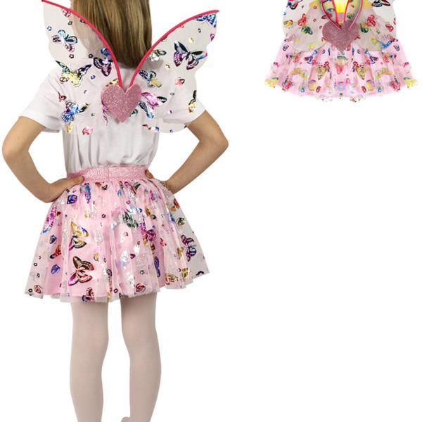 KARNEVAL Šaty Motýl tutu sukýnka set s doplňky 3-7 let (104-146cm) *KOSTÝM*