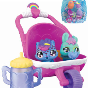 SPIN MASTER Hatchimals set 2 zvířátka s kočárkem a lahvičkou ve vajíčku