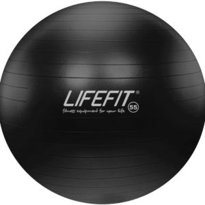 Míč gymnastický Lifefit Anti-Burst černý 55cm balon rehabilitační do 200kg