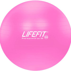 Míč gymnastický Lifefit Anti-Burst růžový 55cm balon rehabilitační do 200kg