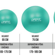 Míč gymnastický Lifefit Anti-Burst tyrkysový 55cm balon rehabilitační do 200kg