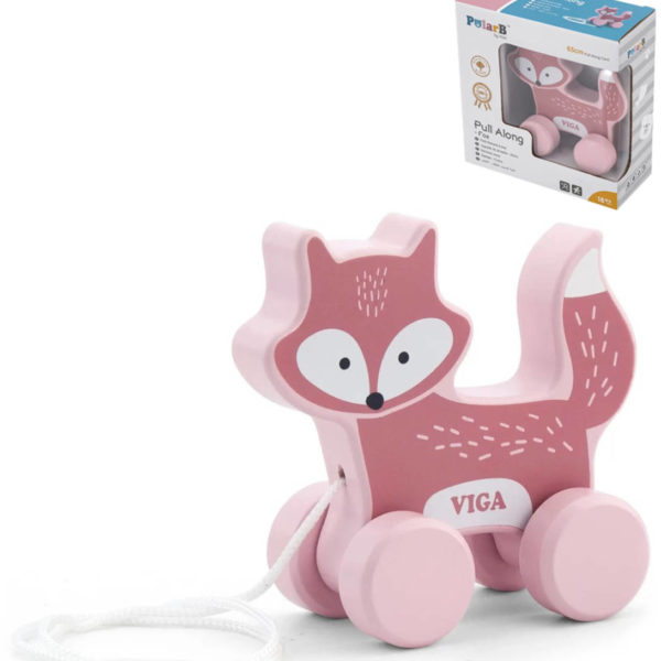 VIGA DŘEVO PolarB Tahačka baby liška tahací *DŘEVĚNÉ HRAČKY*
