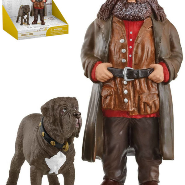 SCHLEICH Harry Potter set figurka poloobr Rubeus Hagrid + pes Tesák plast