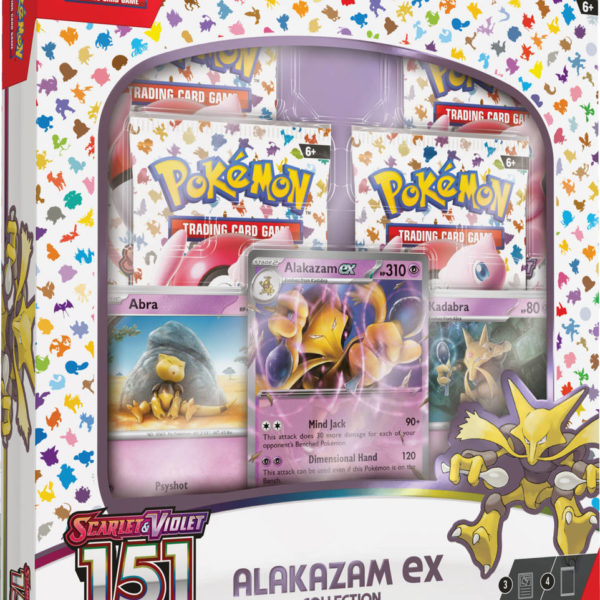 ADC Pokémon TCG: Scarlet & Violet 151 Alakazam ex Collection 4x booster s doplňky