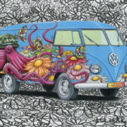 DINO Puzzle Hippies VW 47x33cm skládačka 500 dílků v krabici
