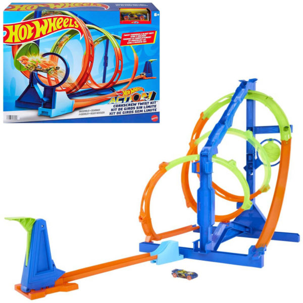 MATTEL HOT WHEELS Dráha vývrtková herní set s autíčkem v krabici
