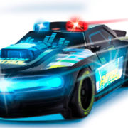 DICKIE Auto policejní Rythm Patrol s efekty na setrvačník na baterie Světlo Zvuk