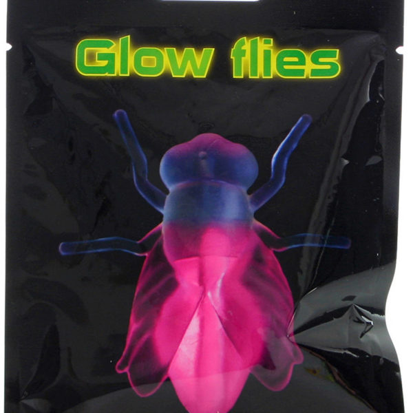 Moucha 8cm hmyz ve tmě svítící dekorace přívěšek Halloween v sáčku