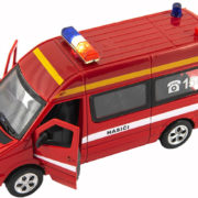 Auto hasiči zpětný chod kovový požární vůz záchranáři 112 na baterie Světlo Zvuk