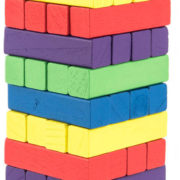 BONAPARTE DŘEVO Hra věž Jenga barevná 60 dílků *SPOLEČENSKÉ HRY*