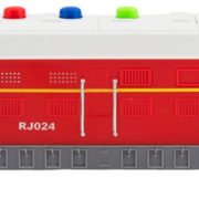 Lokomotiva plastová vlak na setrvačník na baterie Světlo Zvuk 2 barvy v krabici