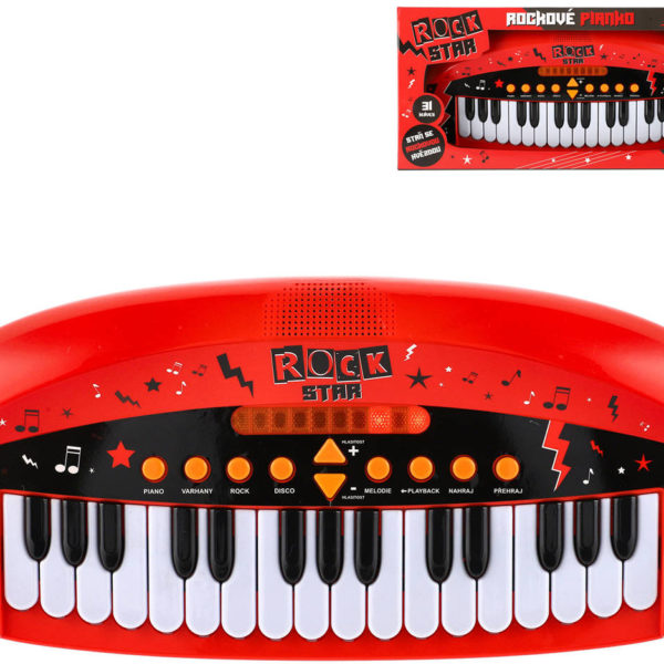Pianko Rock Star dětský keyboard 31kláves na baterie REC Světlo Zvuk