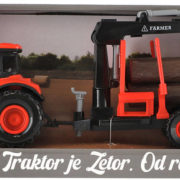 Traktor Zetor set s nakládacím ramenem na setrvačník na baterie Světlo Zvuk