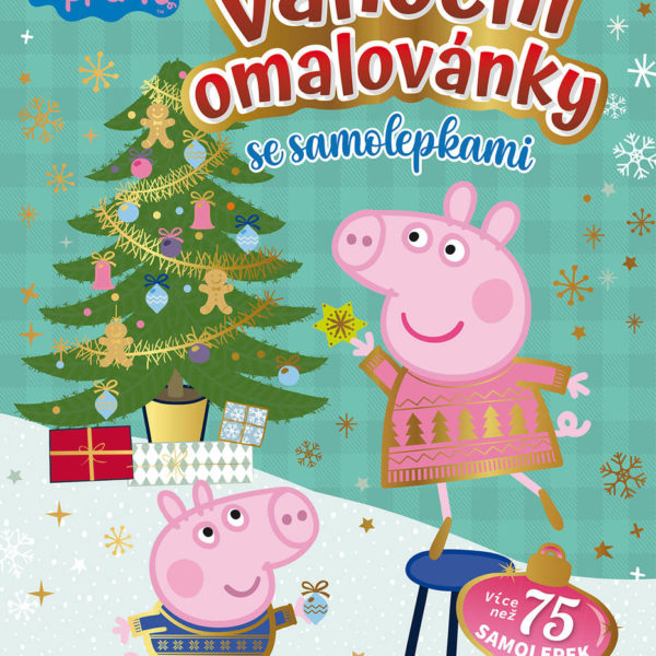 JIRI MODELS Vánoční omalovánky Peppa Pig se samolepkami