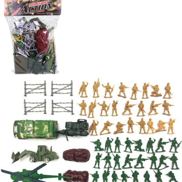 Vojáci army herní set vojenské figurky se zbraněmi a vojenskou technikou plast