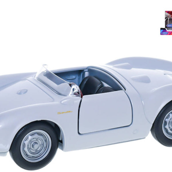 WELLY Auto model Porsche 550 Spyder kov PB 12cm stříbrné