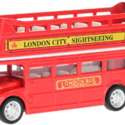 Autobus londýnský vyhlídkový kovový zpětný chod 2 druhy na kartě