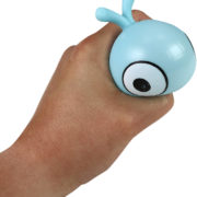 Míček antistresový mačkací veselý balonek s očima na baterie 4 barvy Světlo