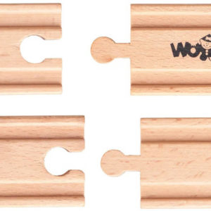WOODY DŘEVO Propojovací koleje 4ks příslušenství k dráze *DŘEVĚNÉ HRAČKY*