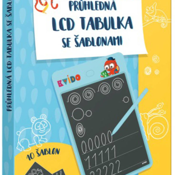 ALBI Kvído průhledná LCD kreslicí tabulka set se šablonami 10ks na baterie