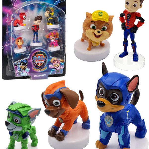 Razítko figurka Tlapková Patrola (Paw Patrol) set 5ks na kartě 12 druhů