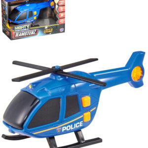 Teamsterz helikoptéra modrá na baterie vrtulník Policie plast Světlo Zvuk