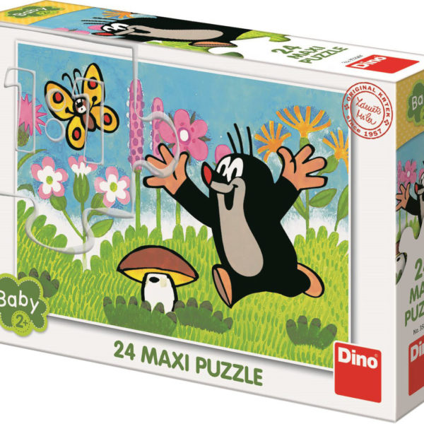 DINO Puzzle baby maxi 24 dílků Krtek a houba (Krteček) 66x47cm skládačka