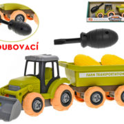 Traktor s vlečkou montážní šroubovací set s nástrojem a kukuřicí volný chod