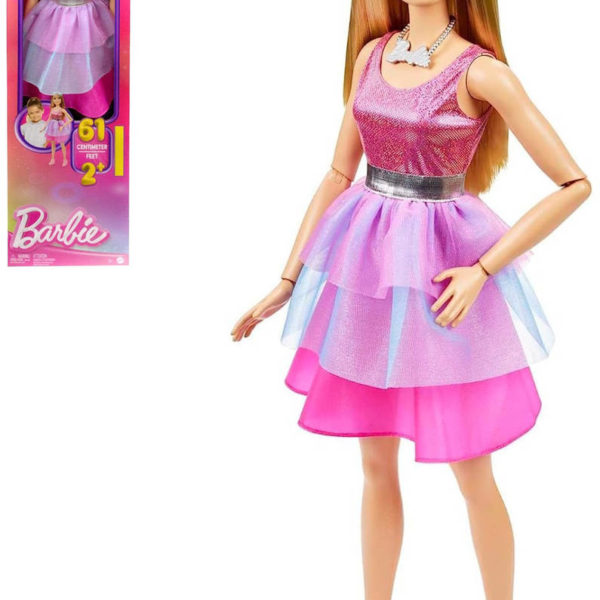 MATTEL BRB Panenka Barbie velká 71cm růžové šaty kloubová v krabici