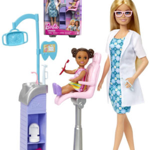 MATTEL BRB Panenka Barbie povolání zubařka blondýnka set s panenkou