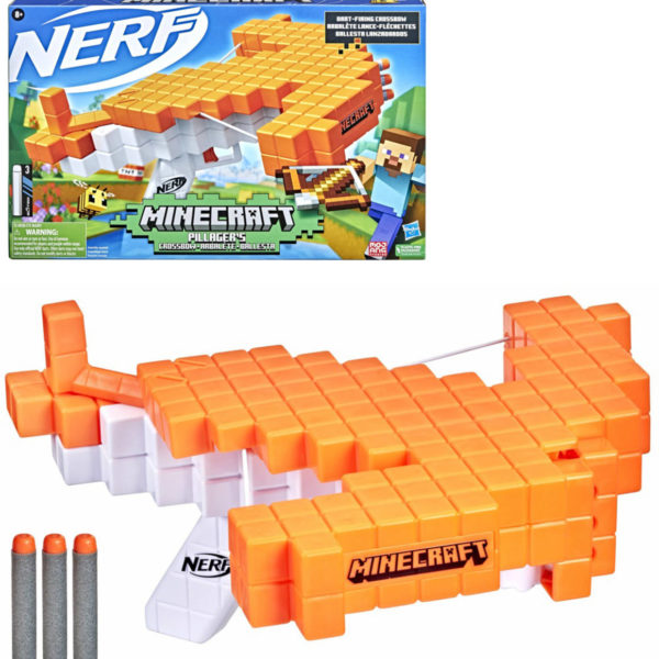 HASBRO NERF Minecraft Pillagers Crossbow set blaster kuše + 3 šipky Elite